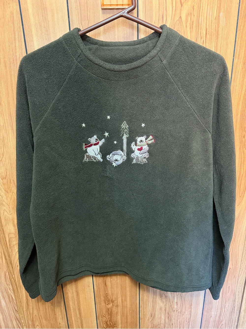 Vintage Christopher & Banks Christmas granola Bear Crewneck